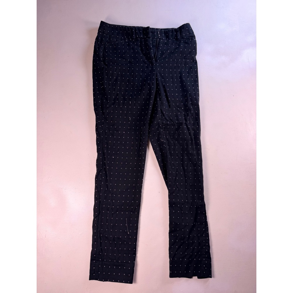 The Slim Ankle Pants Women Size‎ 00 Black Excellent Diamond Print Stretch Skinny